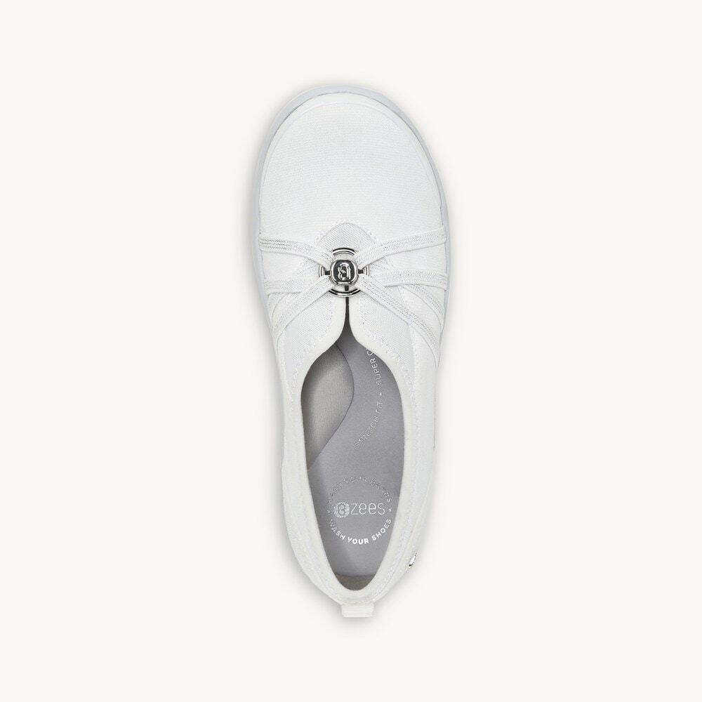 LifeStride Niche Slip On Sneaker White Fabric Comfort Shoes NWTI - Size 9 - Picture 2 of 14